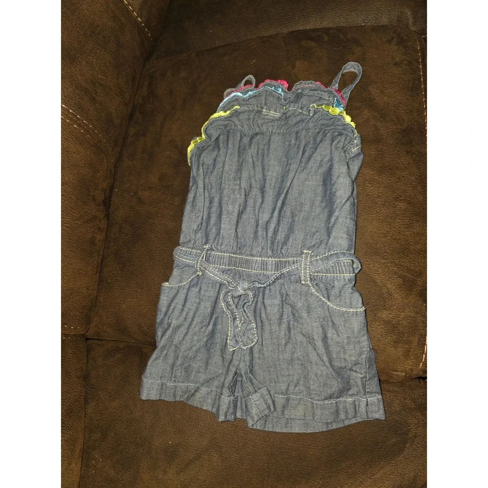 Gymboree‎ rainbow cabana jean romper size 5